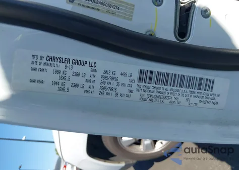 2014 Jeep Compass Sport from USA, damaged, VIN 1C4NJCBA0ED587374